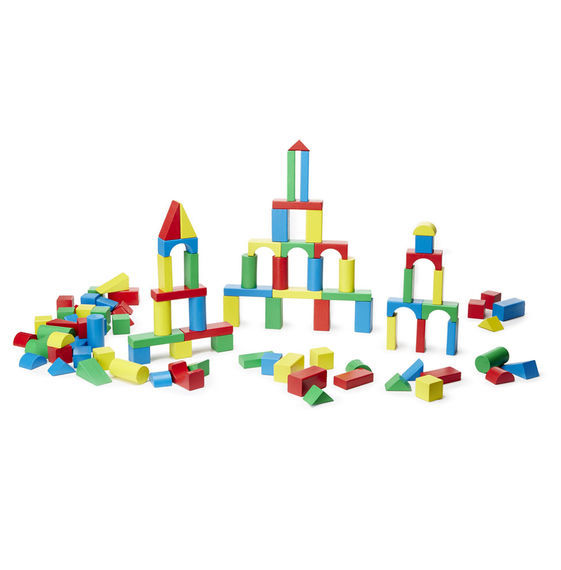 Melissa & Doug: Wood Blocks - 100-Piece Set