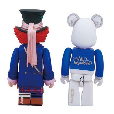 Kubrick Mad Hatter (Blue Jacket Version) & Bearbrick White Rabbit Cat Figures