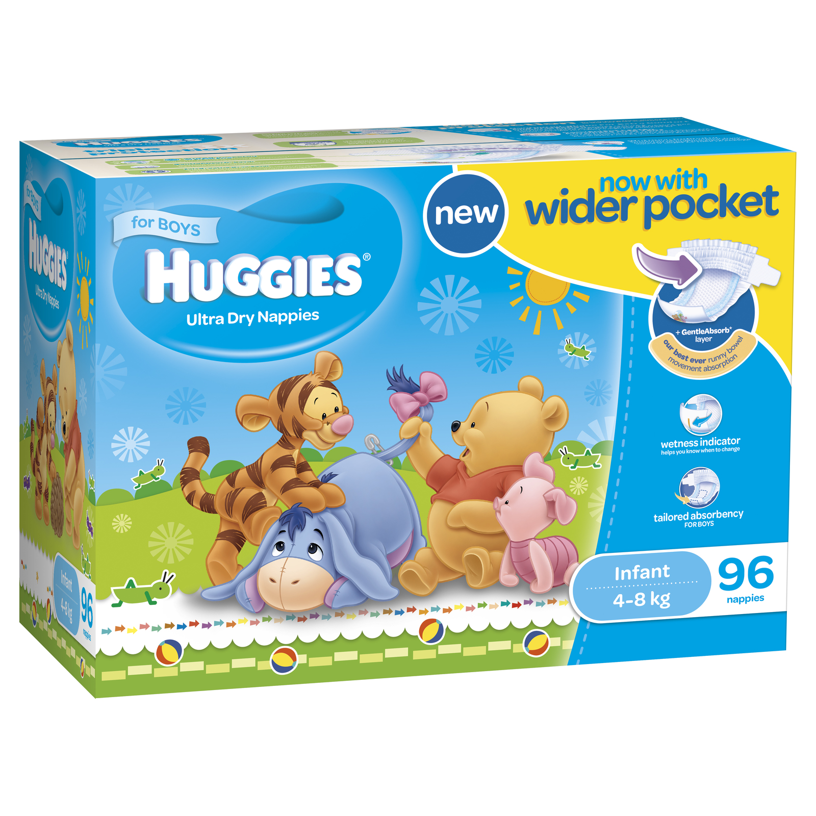 Huggies: Ultra Dry Nappies: Jumbo Pack - Infant Boy 4-8kg (96)