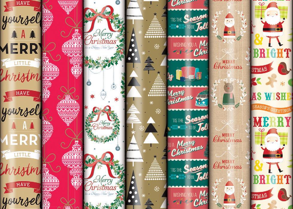 Christmas Roll Wrap - Assorted Glossy (5m)