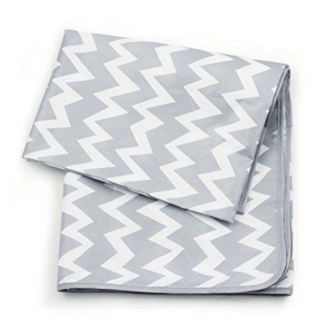 Bumkins: Waterproof Splat Mat - Grey Chevron