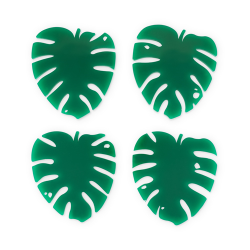 Lush Monstera Leaf Coasters