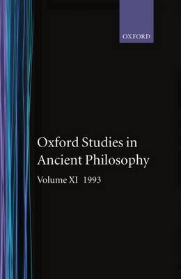 Oxford Studies in Ancient Philosophy: Volume XI: 1993 image