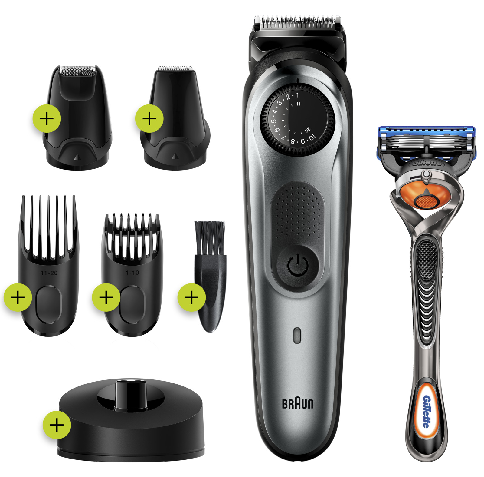 Braun: Beard Trimmer for Men (BT7240) - Black/Silver image