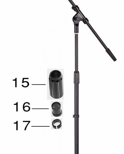 Stagg Heavy Duty Telescopic Microphone Boom Stand (Black) image