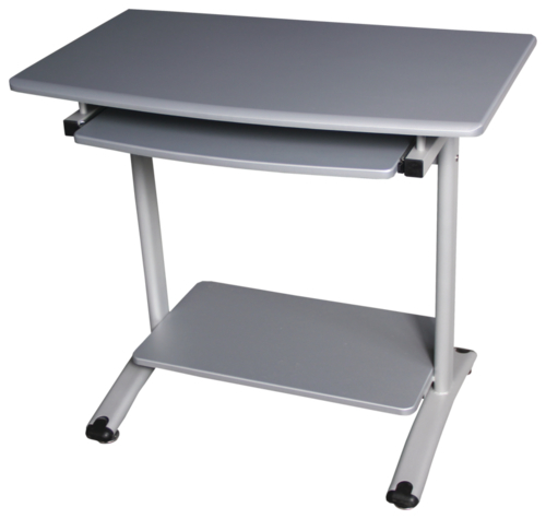 Croxley Computer Desk With Keyboard Shelf (Silver) image