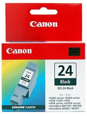 Canon Ink BCI-24BK Black Cartridge (130 Pages) image