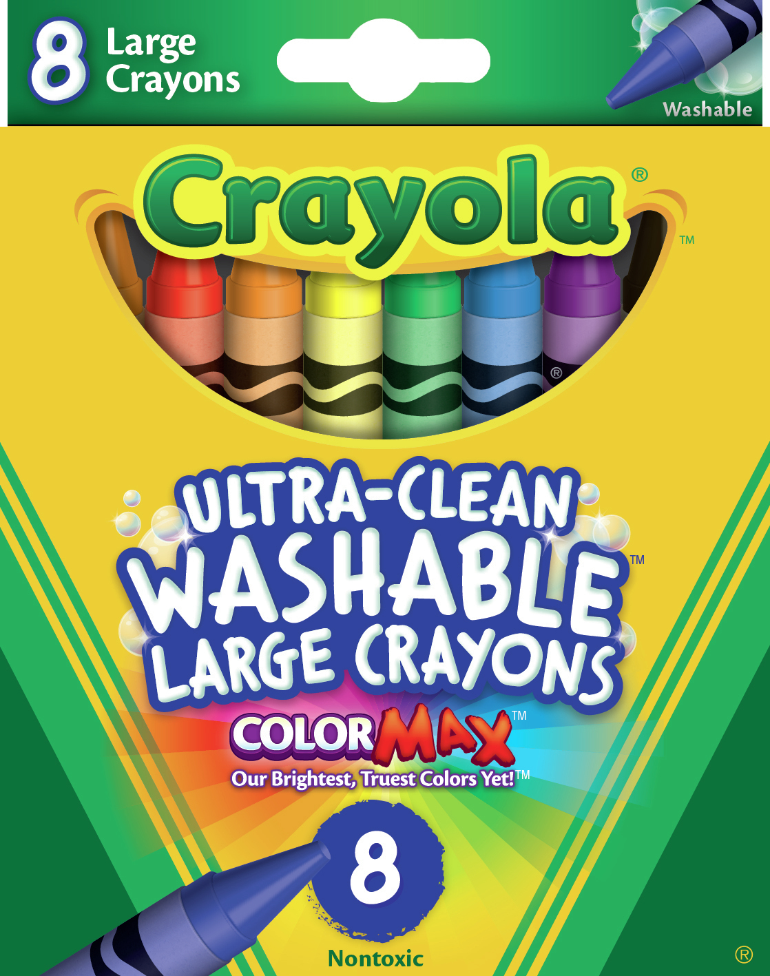 Crayola: 8 Washable Large Crayons - Crayola image