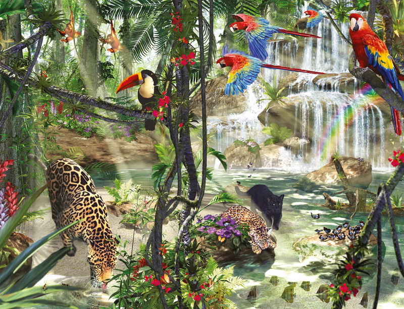 Ravensburger 2000 Piece Jigsaw Puzzle - Jungle Impressions image