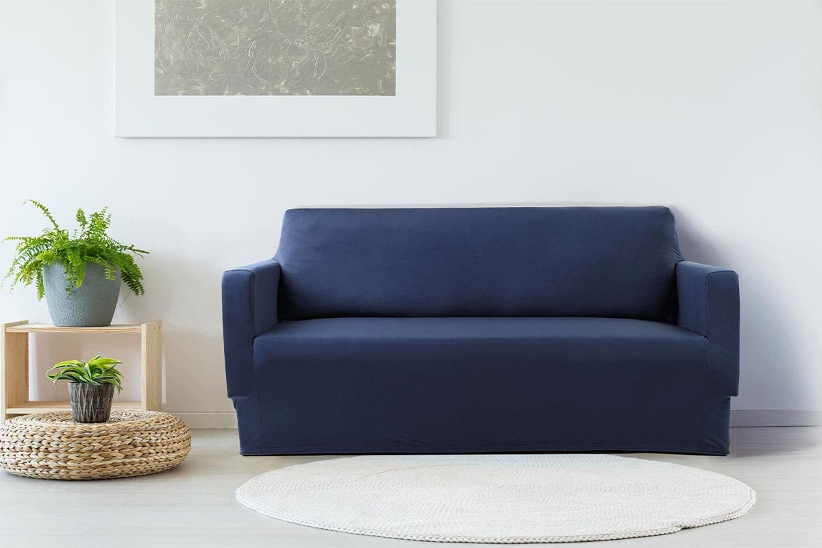 Buy Ovela 2 Seater Sofa Cover Stretch (Navy) at Mighty Ape NZ