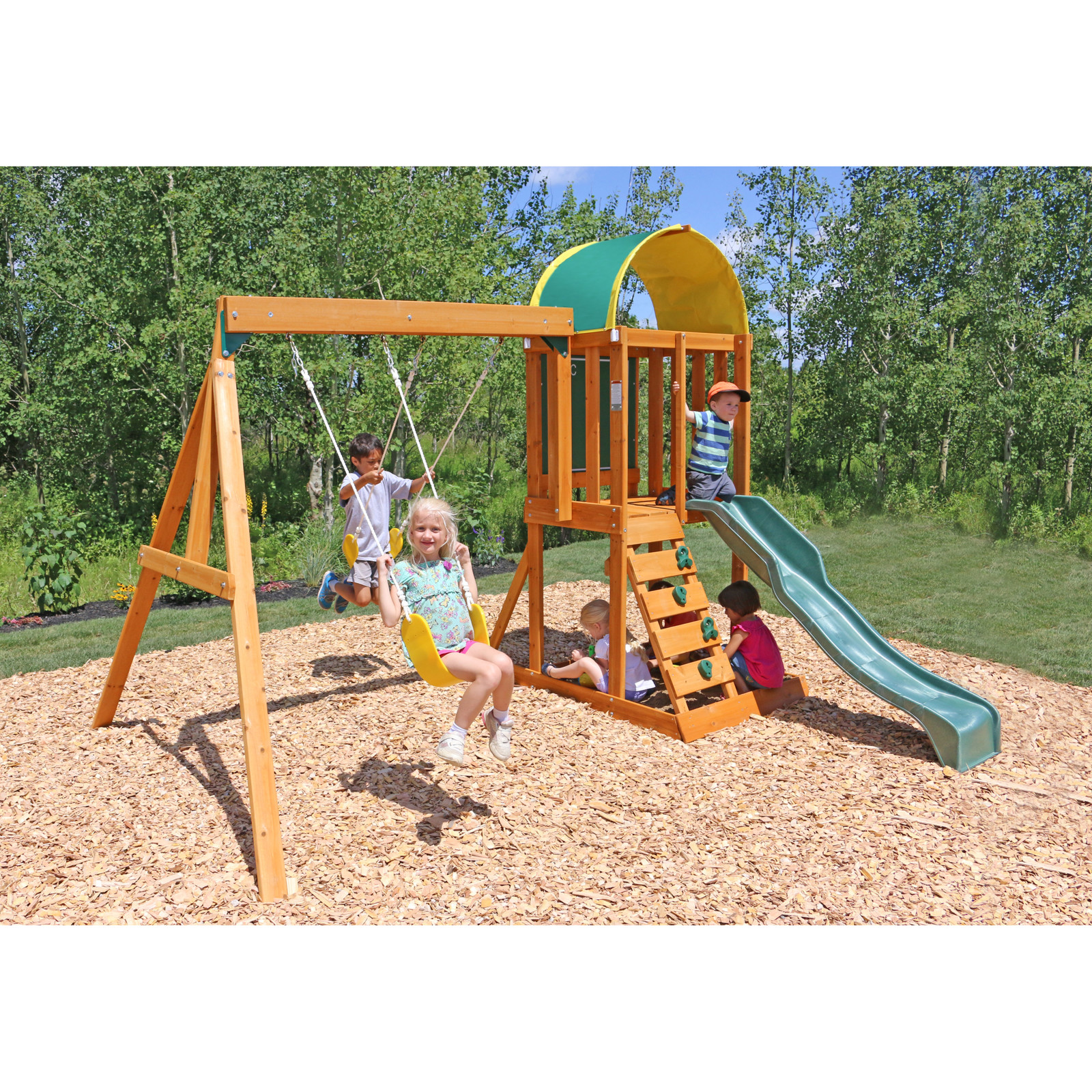 Buy KidKraft Ainsley Wooden Swing Set / Playset at Mighty Ape NZ