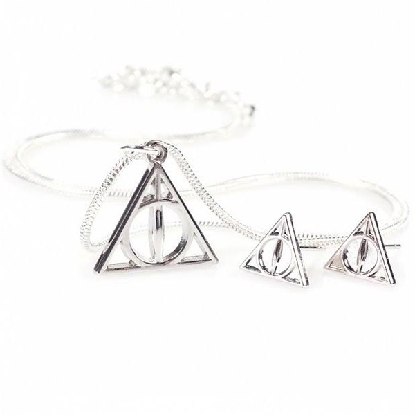 Harry Potter: Necklace & Earring Set - Deathly Hallows image