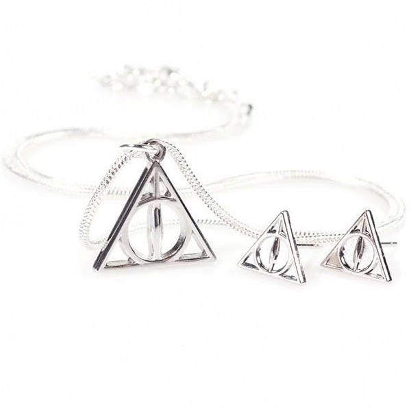 Harry Potter: Necklace & Earring Set - Deathly Hallows