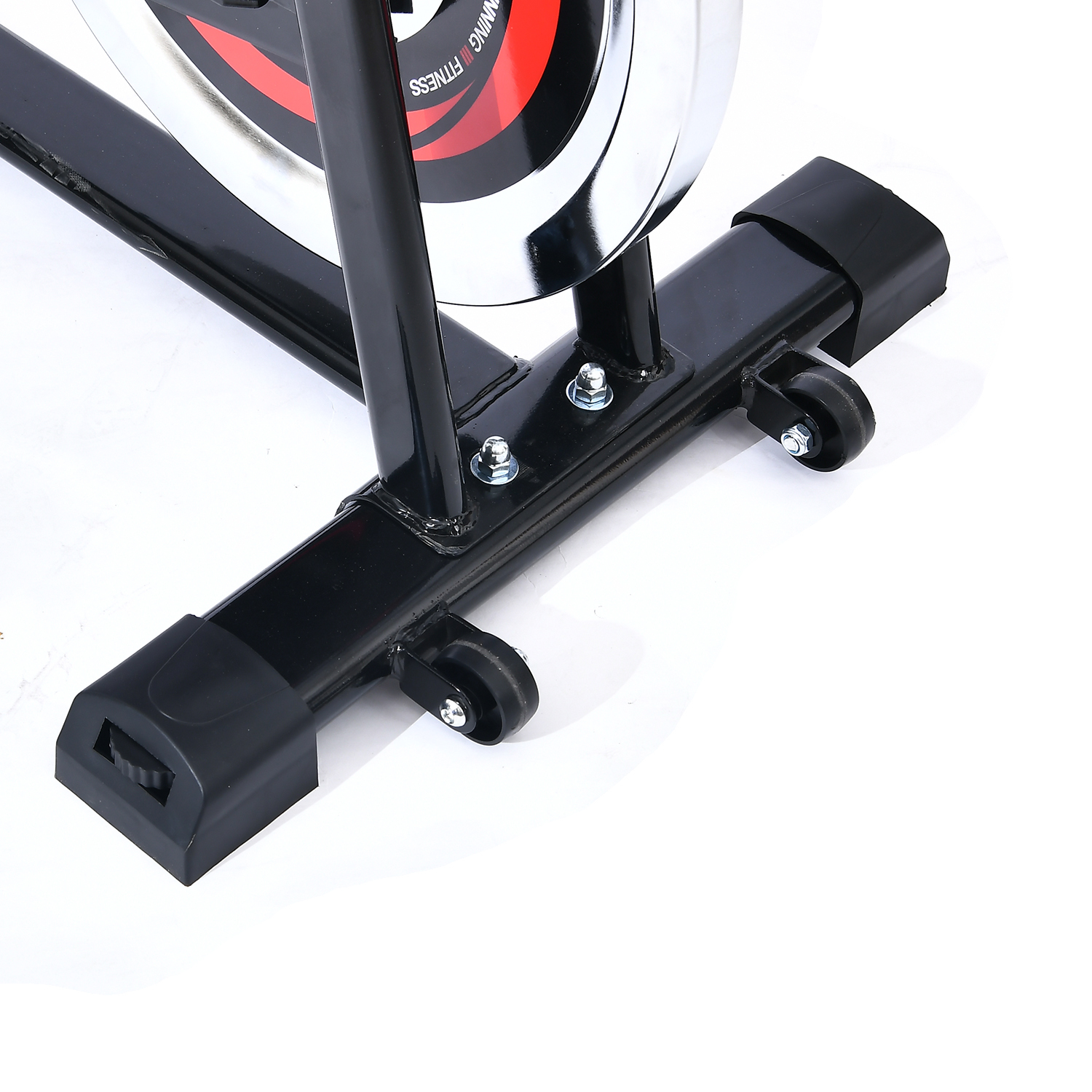 Ape Style Spin Bike with Flywheel Home Gym Exercise (Black/Red) image