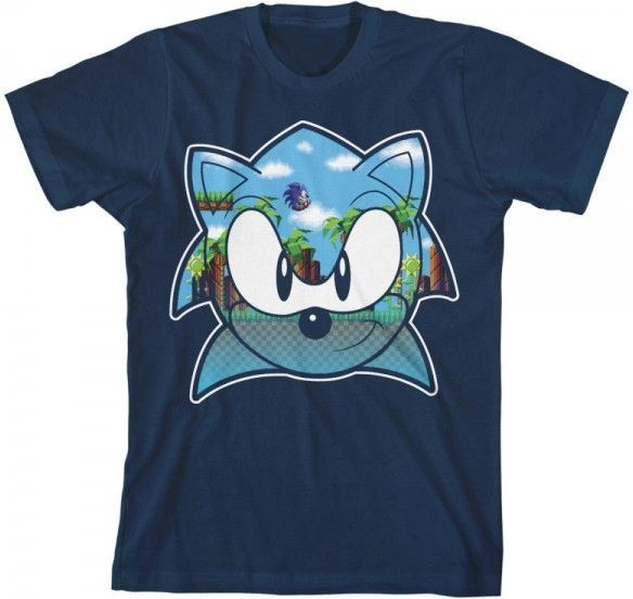 Sonic the Hedgehog: Green Hill Zone - Boys T-Shirt (Large)