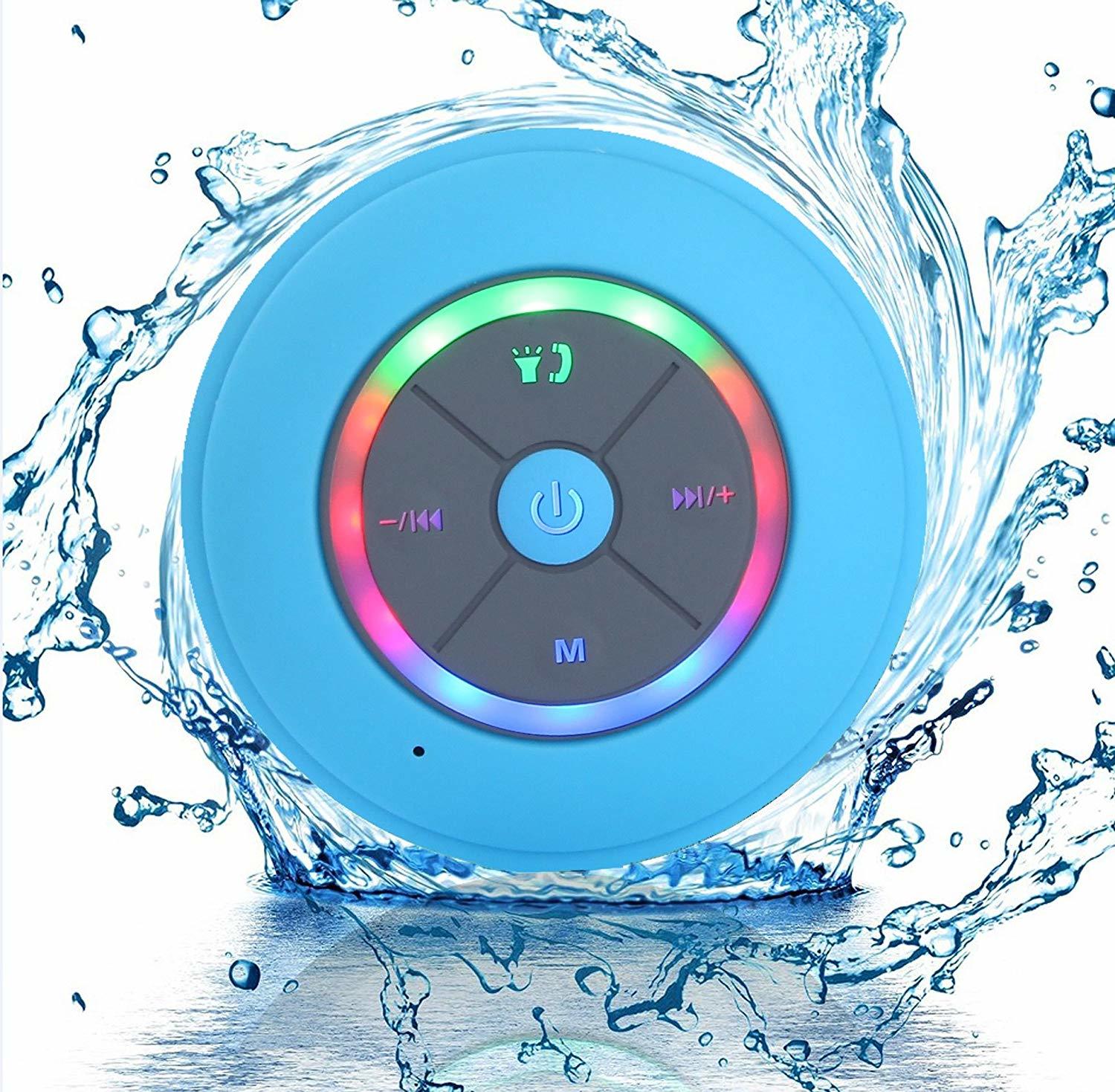Ape Basics Waterproof Portable Shower Bluetooth Speakers - Blue image