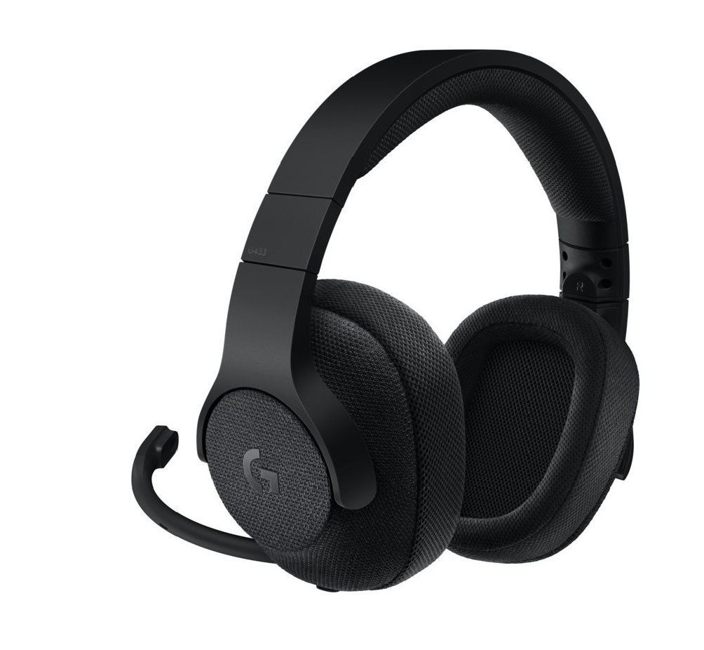 Logitech G433 7.1 Surround Gaming Headset - Black on PC