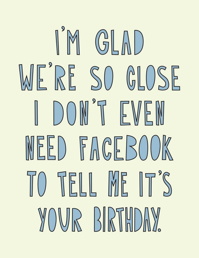 Near Modern Disaster: Facebook Birthday - Greeting Card