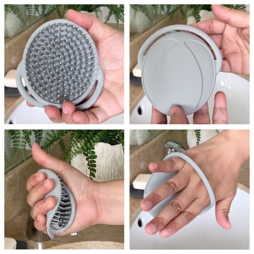 Buy Silicone Shampoo Brush Grey at Mighty Ape NZ