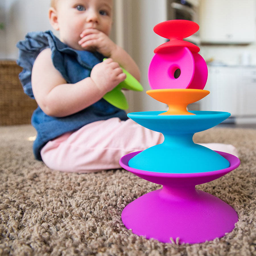Fat Brain Toys: Spoolz - Colourful Stacking Toy image