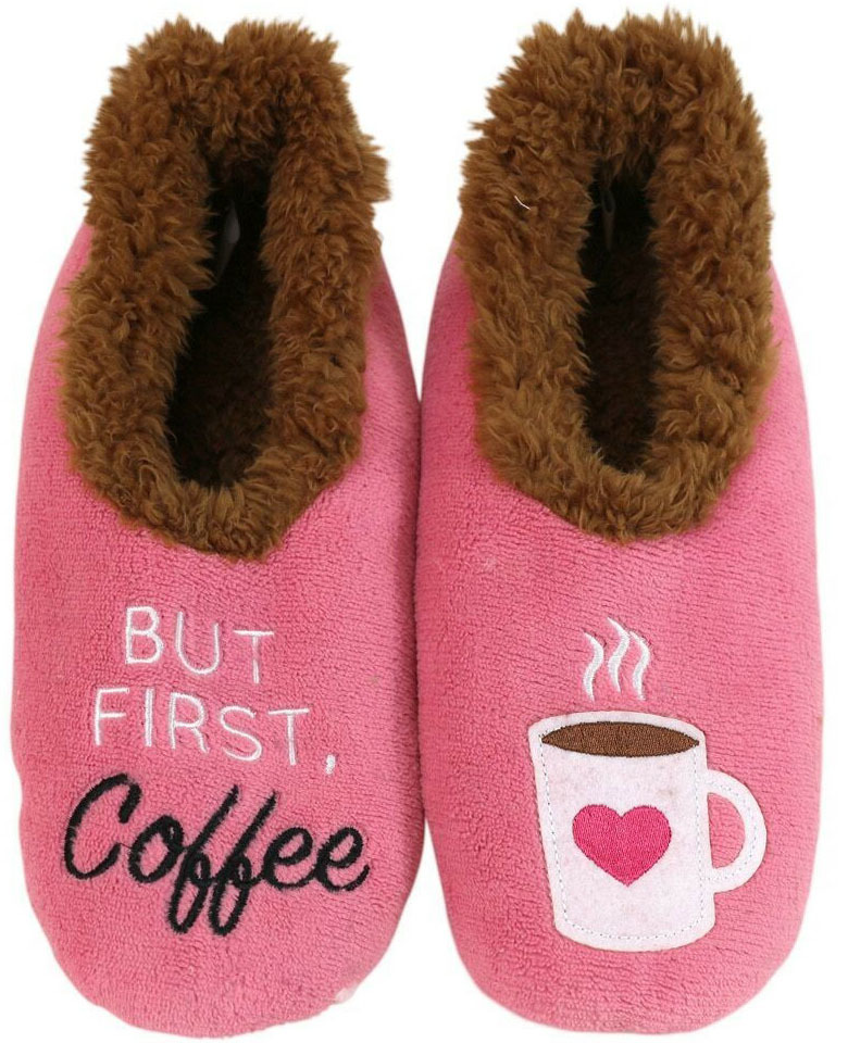 Slumbies But First Coffee Pairables Slippers (S)