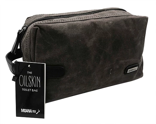 Moana Road Oilskin Toiletry Bag (Brown)