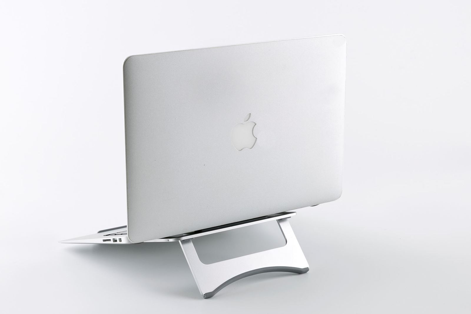 BRATECK: Folding Ultra-Slim Aluminium Laptop Stand. Fitslaptops & tablets up to 15".Non-skid silicone pads image