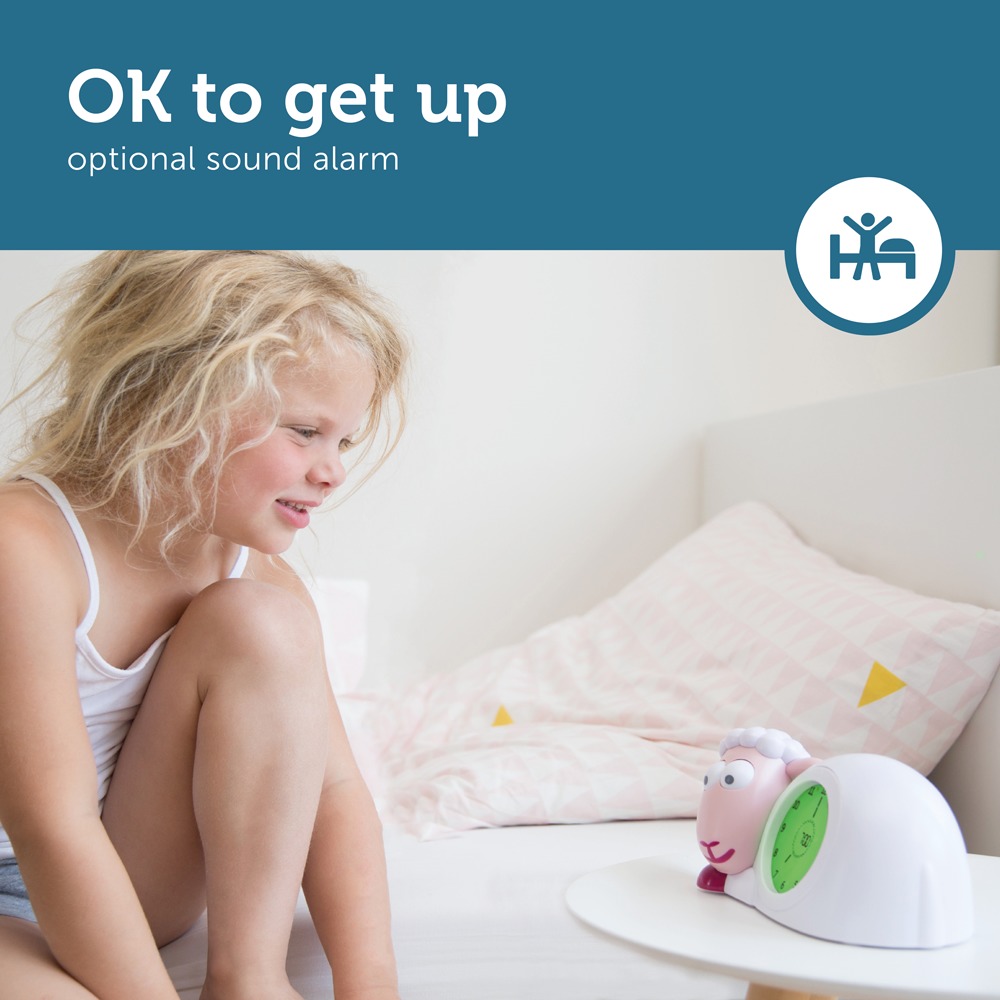Zazu Sam the Sheep Sleep Trainer Clock - Pink image