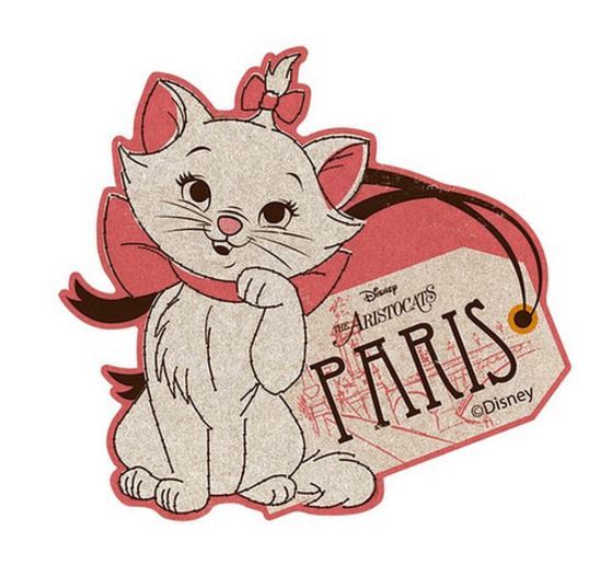 Disney Travel Luggage Sticker Marie Paris at Mighty Ape Australia