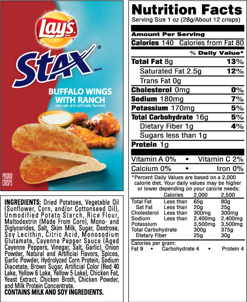 Lay's Stax Buffalo Wings with Ranch at Mighty Ape NZ