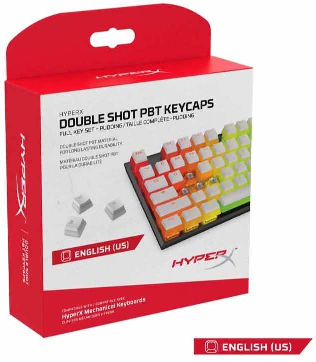 HyperX Double Shot PBT Keycaps (White) for PC image
