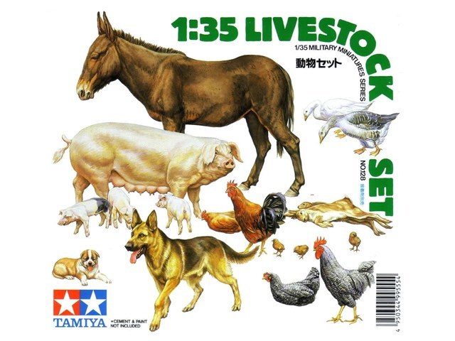Tamiya 1/35 Livestock Diorama Model Set image