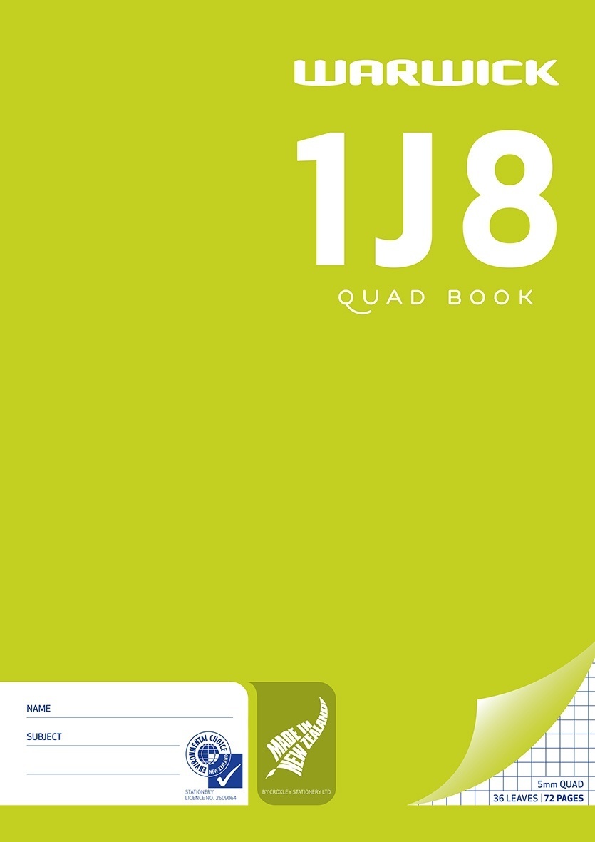 Warwick 1J8 36lf 5mm Quad Exercise Book image