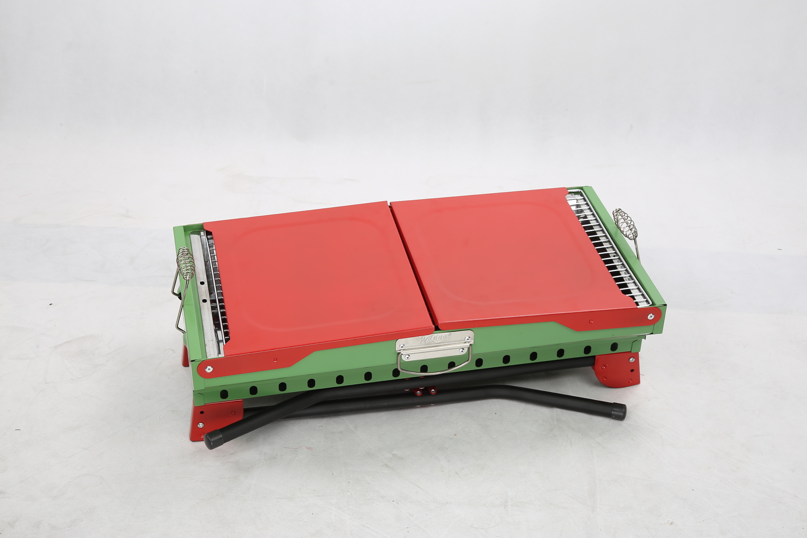 Portable Charcoal *Christmas* BBQ - With Folding Legs/Side Shelves image