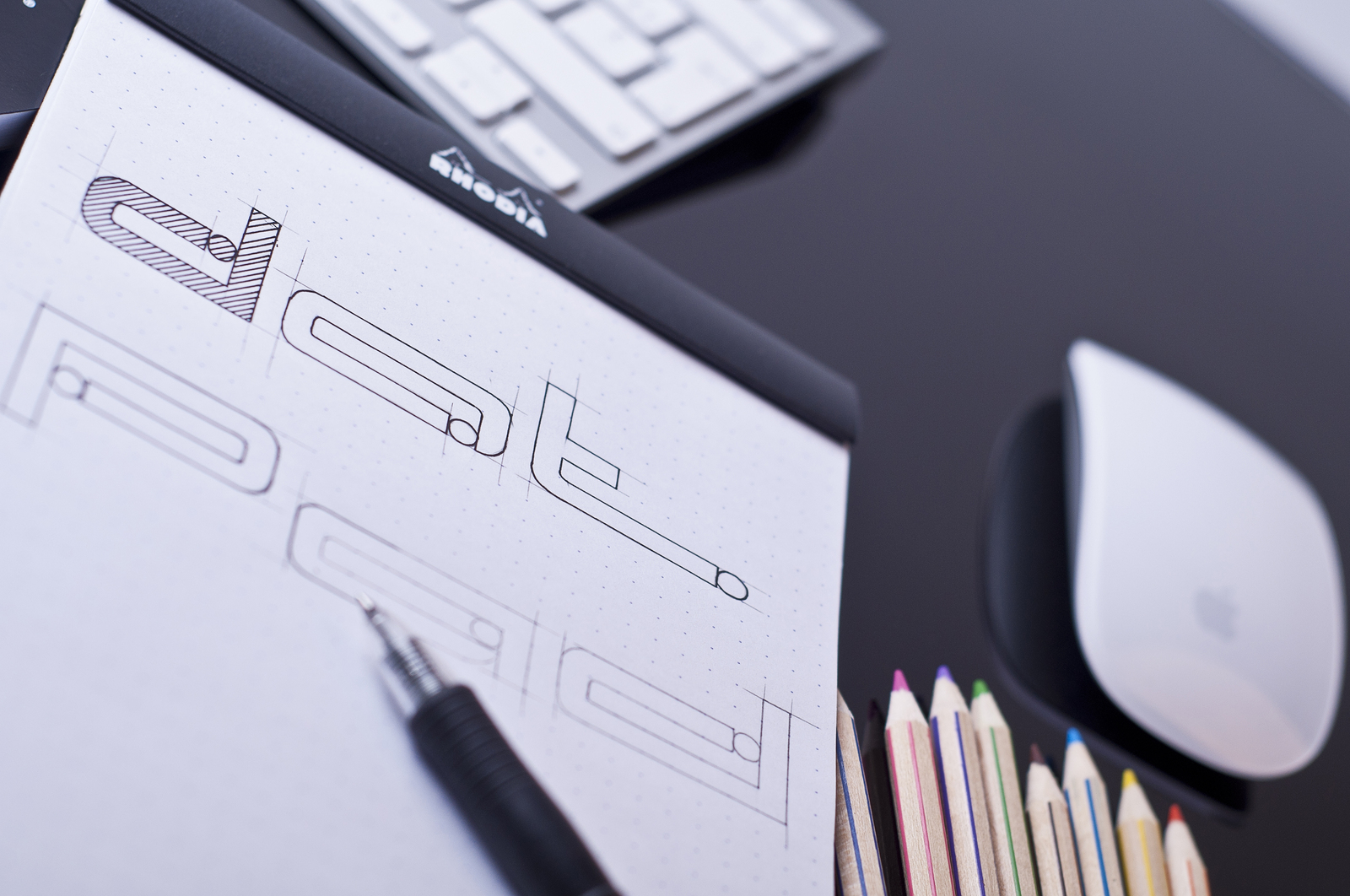 Bloc Rhodia Dot Pad A5 Matrix Dots (Black) image