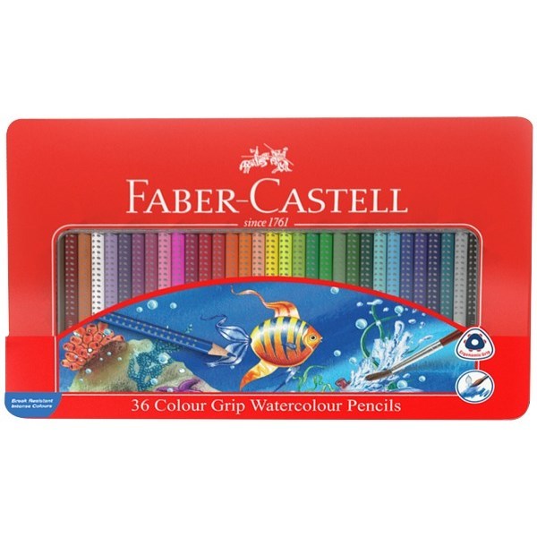 Faber-Castell: Grip Watercolour (Tin of 36)