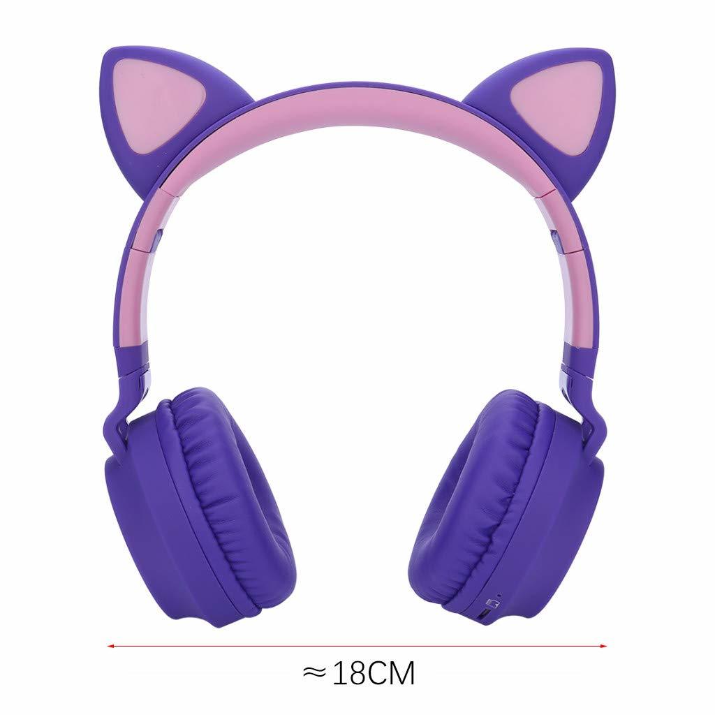 Cat Ears Bluetooth Wireless Headset Purple at Mighty Ape NZ