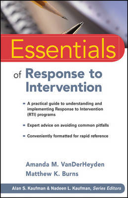 Essentials of Response to Intervention by Amanda M. VanDerHeyden image