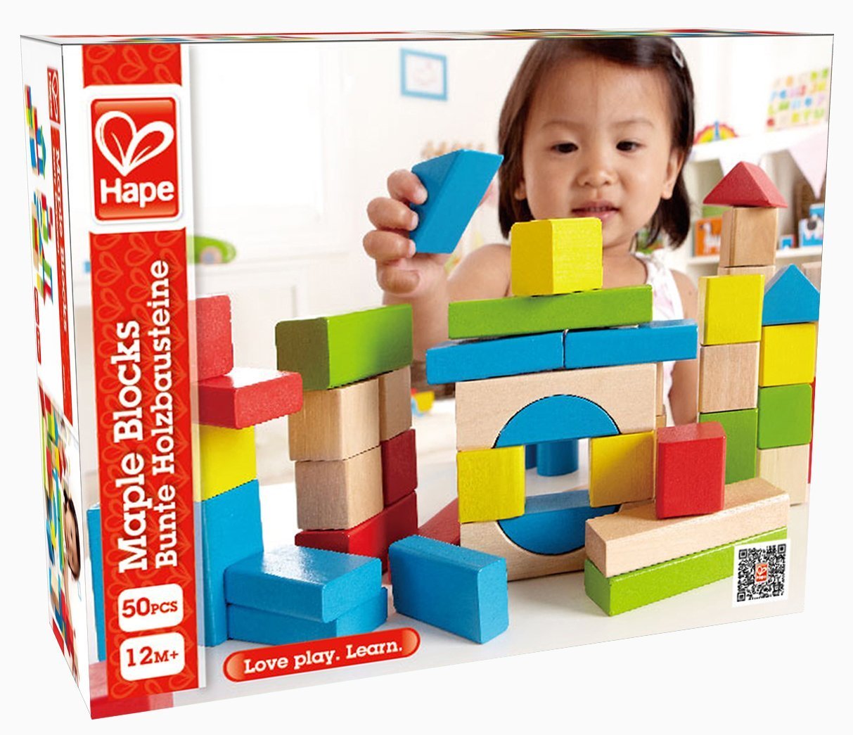 Hape: Maple Wood Blocks Set - 50pc