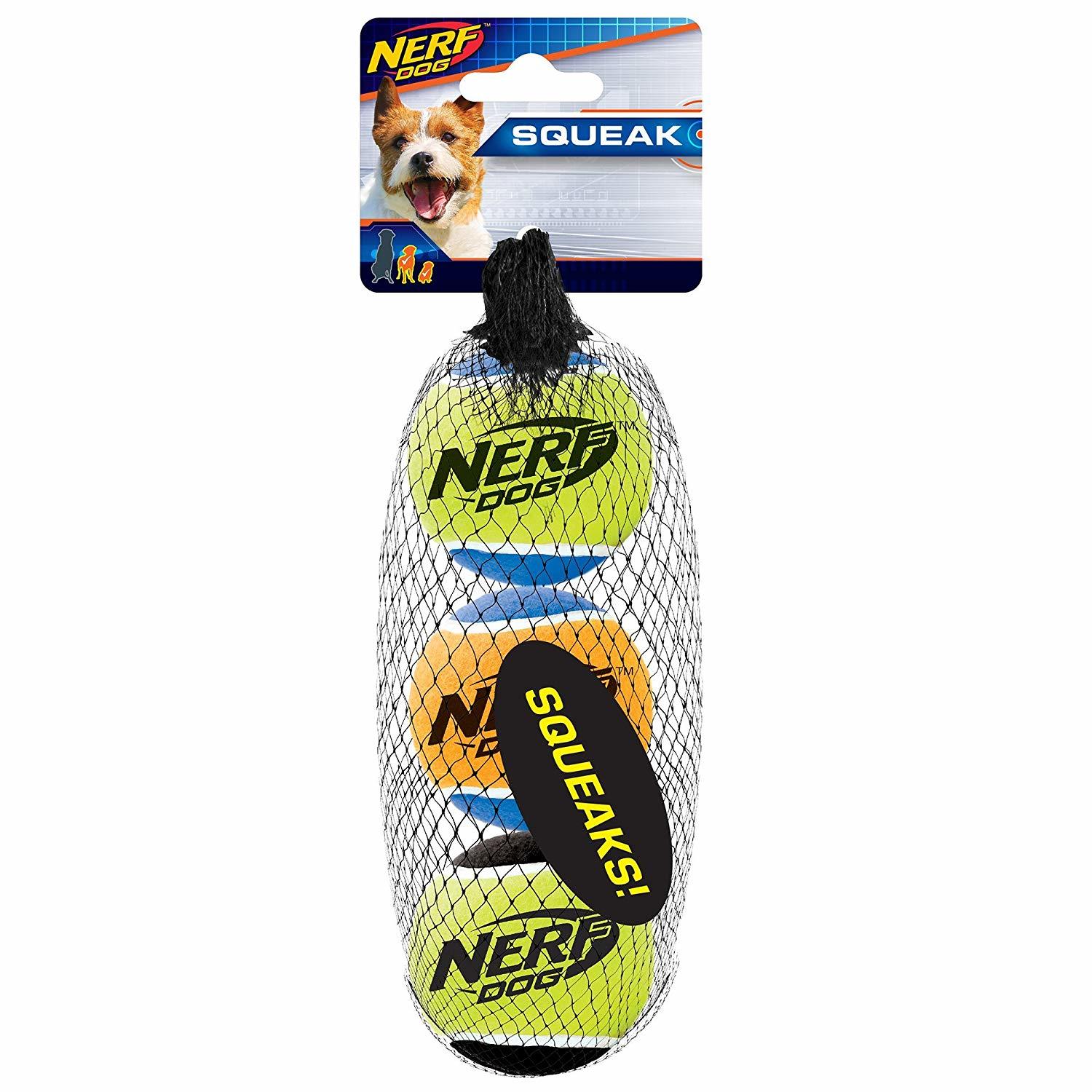 Nerf Dog Squeak Tennis Ball 3pk