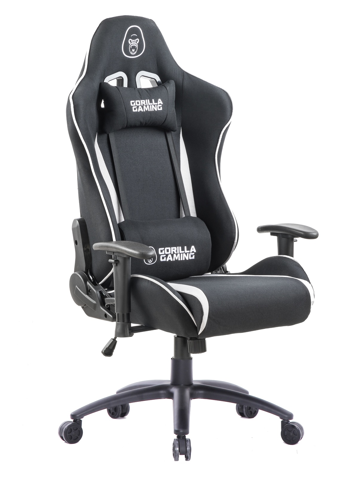 Gorilla Gaming Commander Chair - Black & Grey (Fabric) for image
