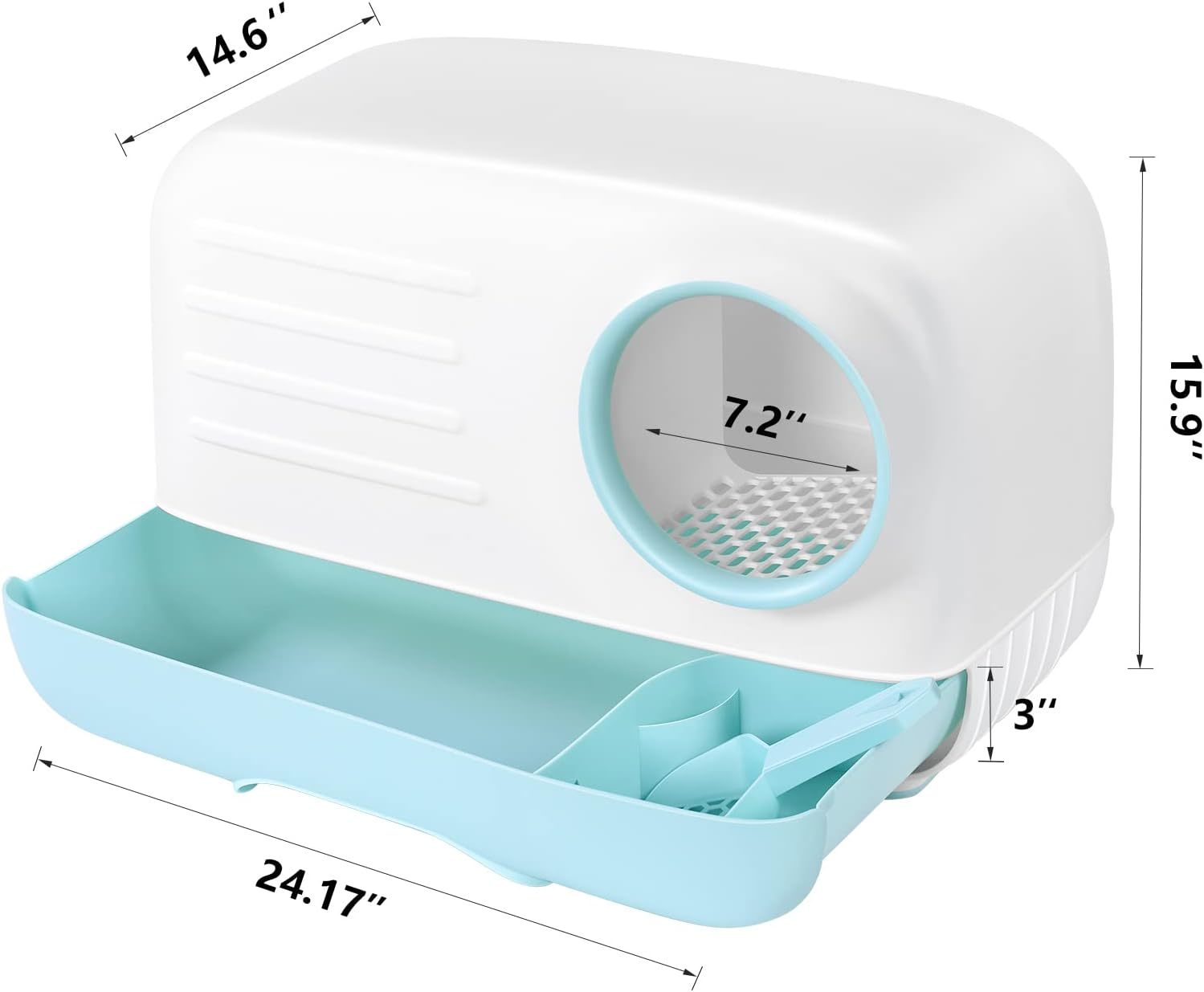Buy Zoomies Fully Enclosed Cat Litter Box Blue at Mighty Ape NZ