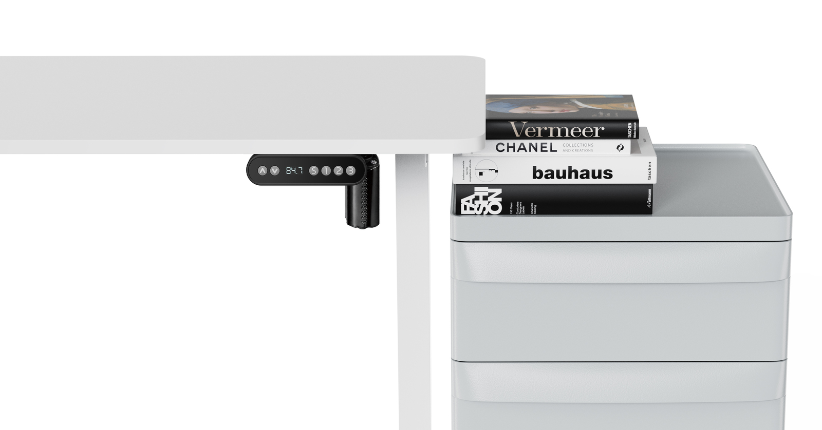 Buy Gorilla Office Height Adjustable Desk White/White at Mighty Ape NZ