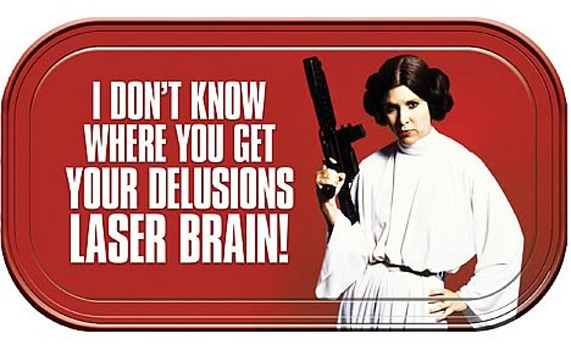 Star Wars Magnetic Mini Tin Sign - Princess Leia Laser Brain