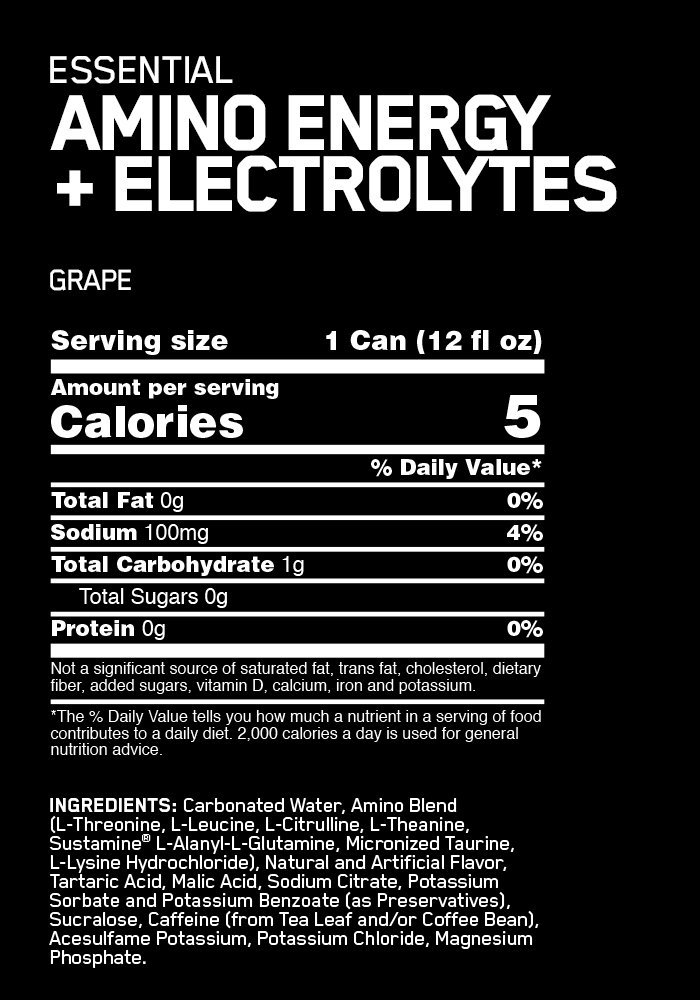 Buy Optimum Nutrition Amino Energy Sparkling RTD Grape (12x355ml) at