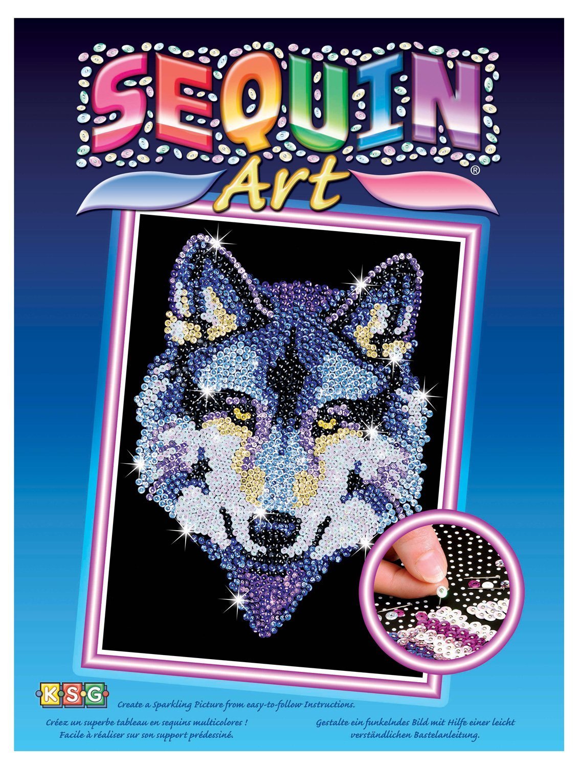 Sequin Art - Wolf image