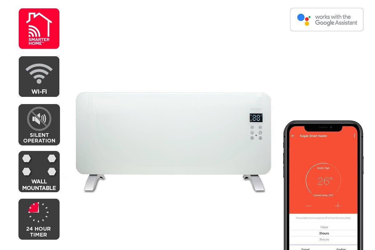 Buy Kogan SmarterHome 2000W Smart Glass Panel Heater (White) at Mighty