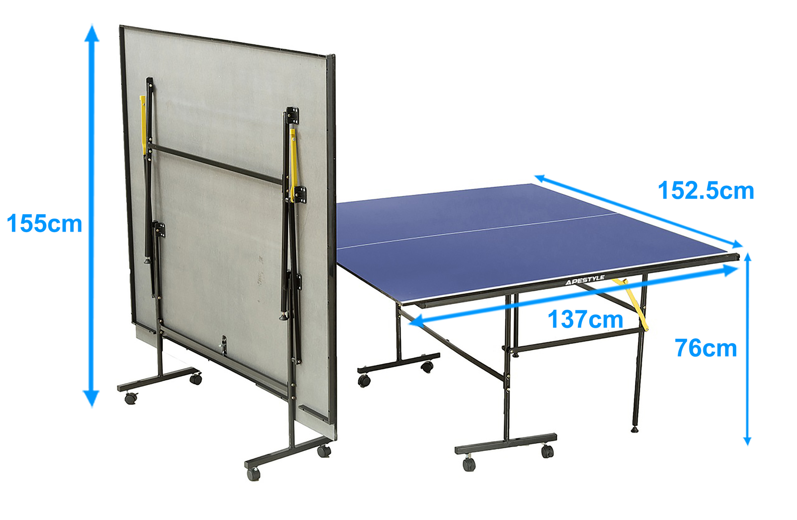 Buy Ape Style Foldable Indoor Table Tennis Table 2740mm (L) x 1525mm(W