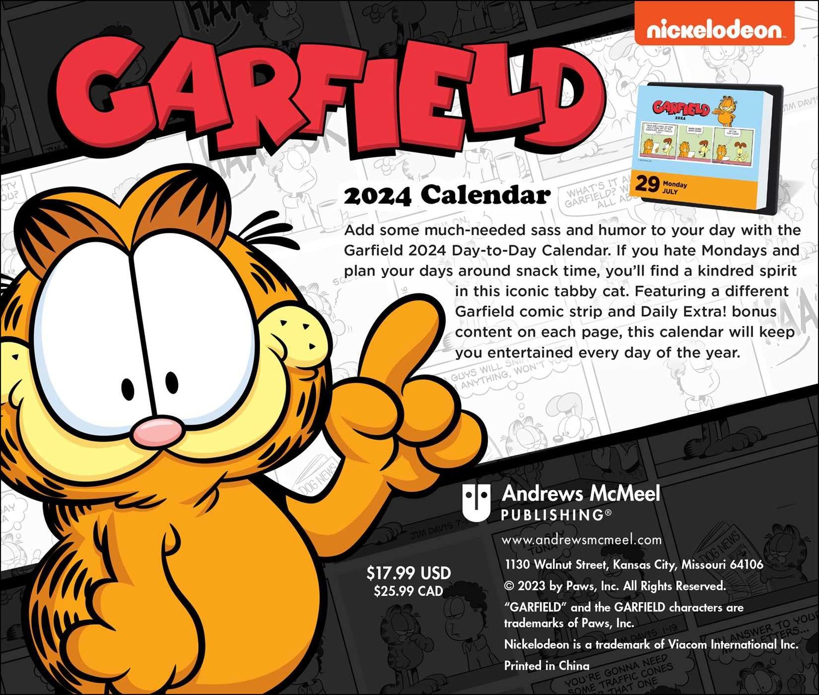Buy Garfield 2024 DaytoDay Calendar at Mighty Ape NZ