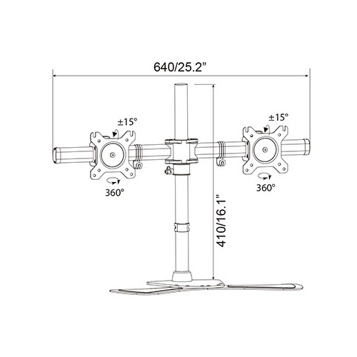 Gorilla Arms Dual Freestanding Monitor Mount